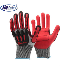 NMSAFETY working gloves TPR anti impact gloves and  Cut 5 gloves